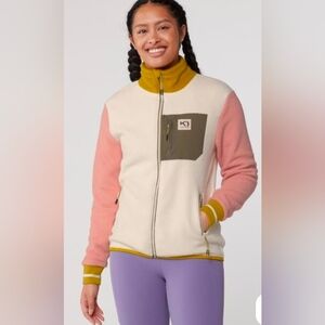 Kari Traa Rothe Midlayer Zip-Up Fleece Jacket Long Sleeve Size Small